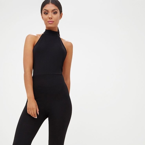 pretty little thing black jumpsuit